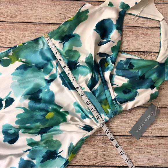 London Times Blue Cocktail Dress - Picture 9 of 15